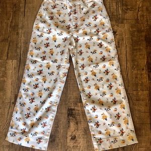 Madewell NWT high waist crop wide leg pant